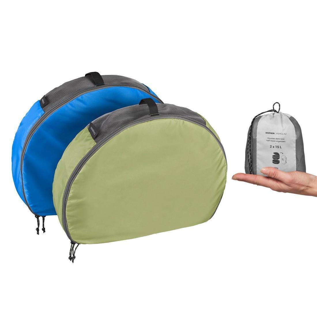 FORCLAZ - Half-Moon Bags For Trek Backpack, Olive Green