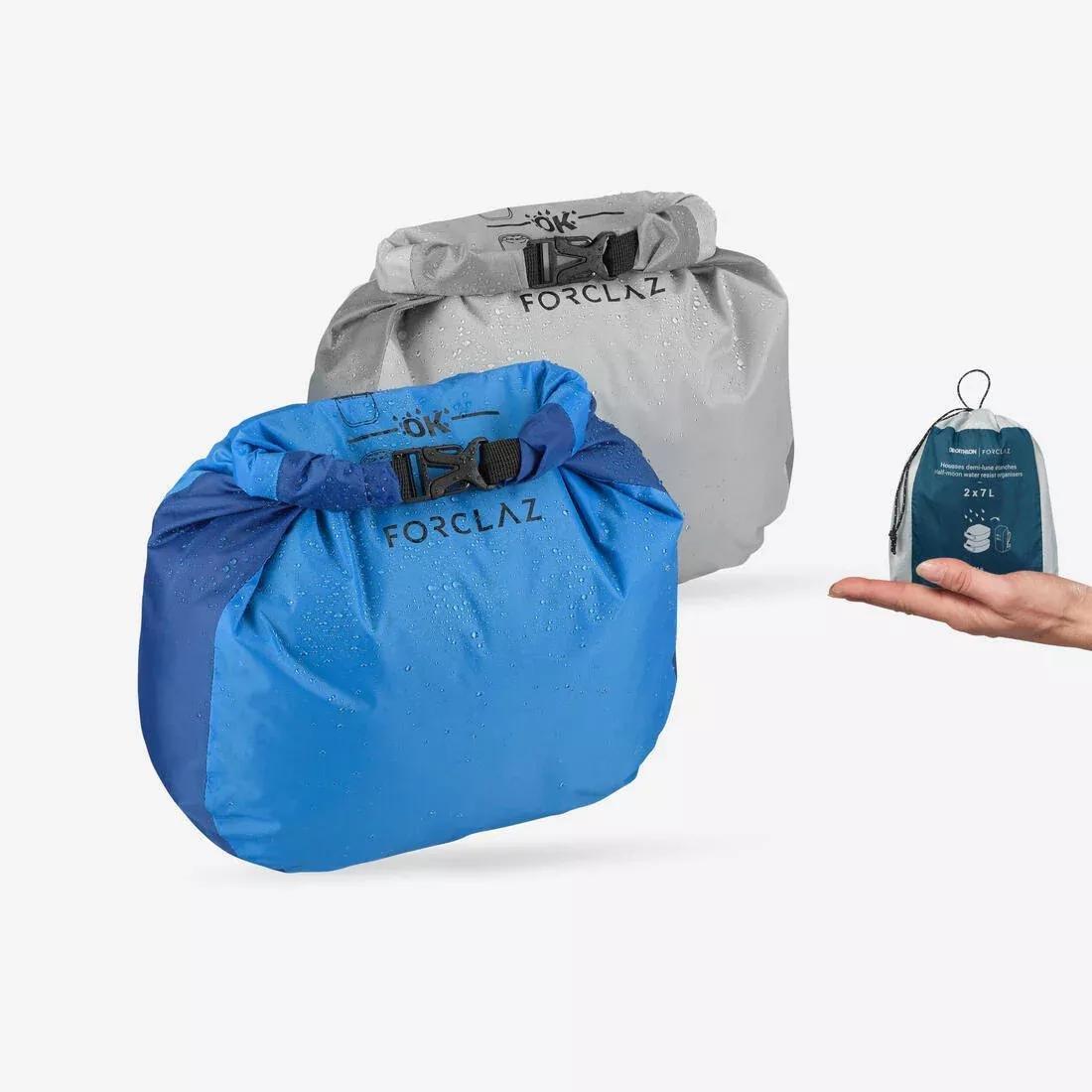 Set Of 2 Trekking Storage Covers With Waterproof Half-Moon - 2X7L, Grey, No Color, large image number 0