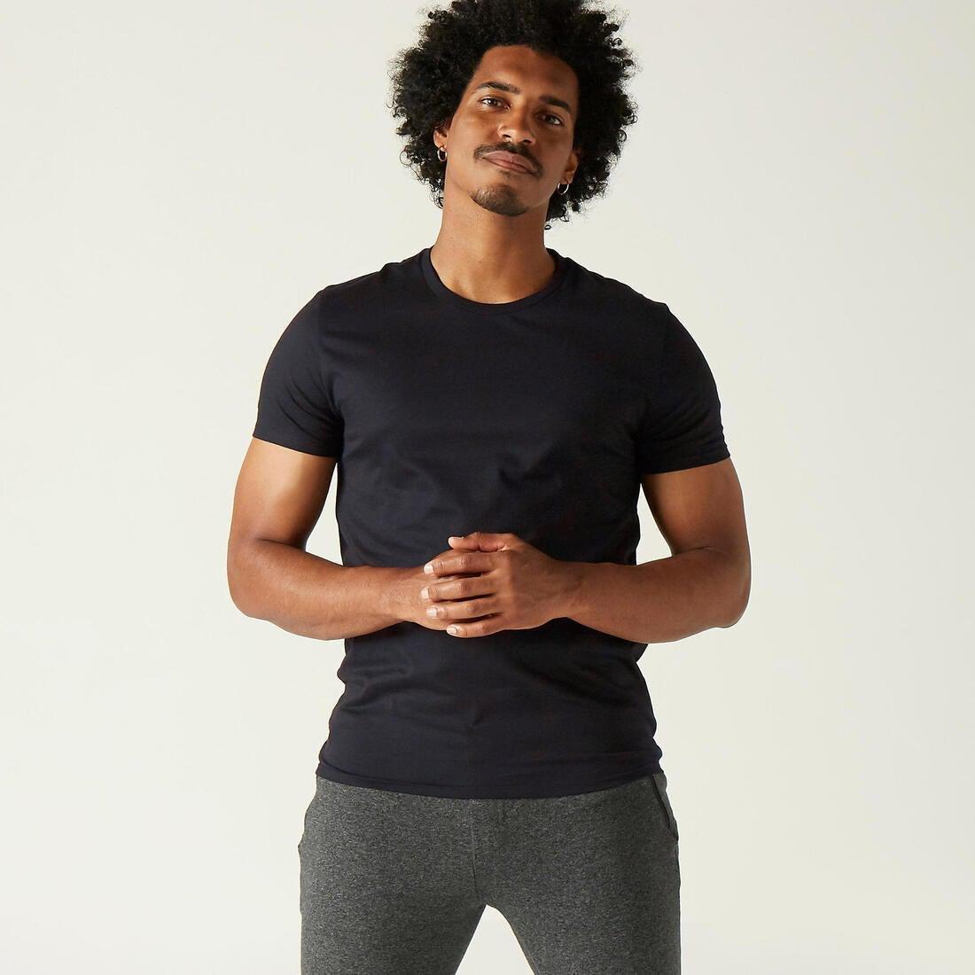 Fitness Pure Cotton T-Shirt Sportee, Black, , large image number 0