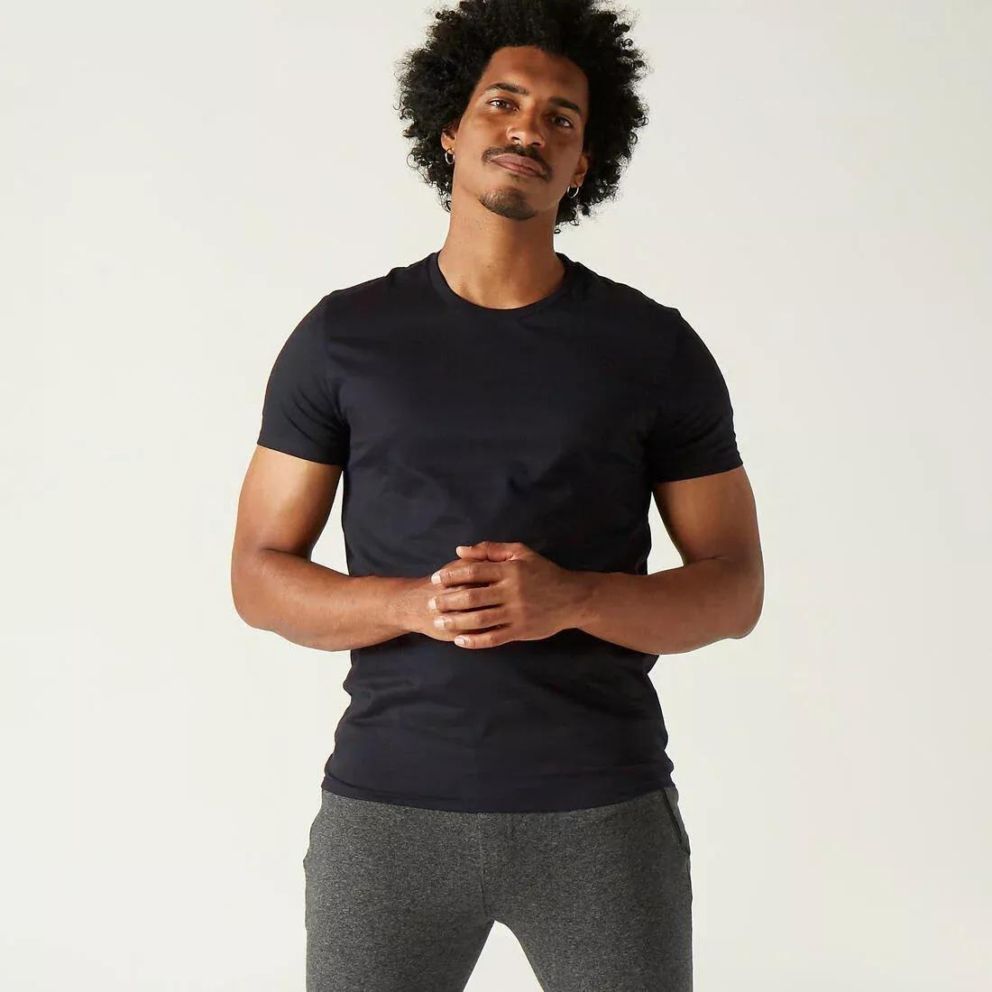 Fitness Pure Cotton T-Shirt Sportee, Black, , large image number 1