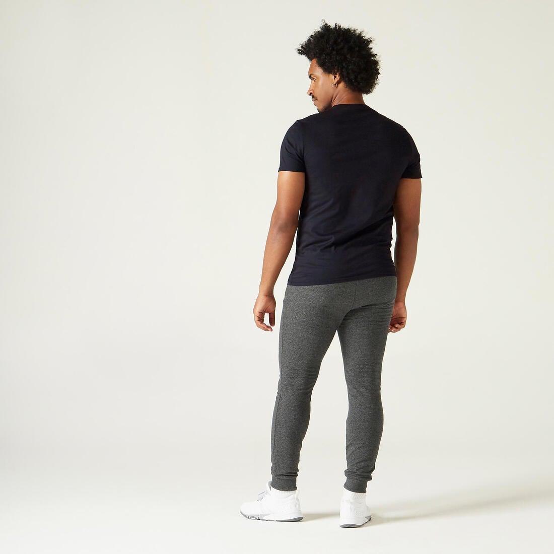 Fitness Pure Cotton T-Shirt Sportee, Black, No Color, medium