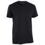 DOMYOS - Fitness Pure Cotton T-Shirt Sportee, Black