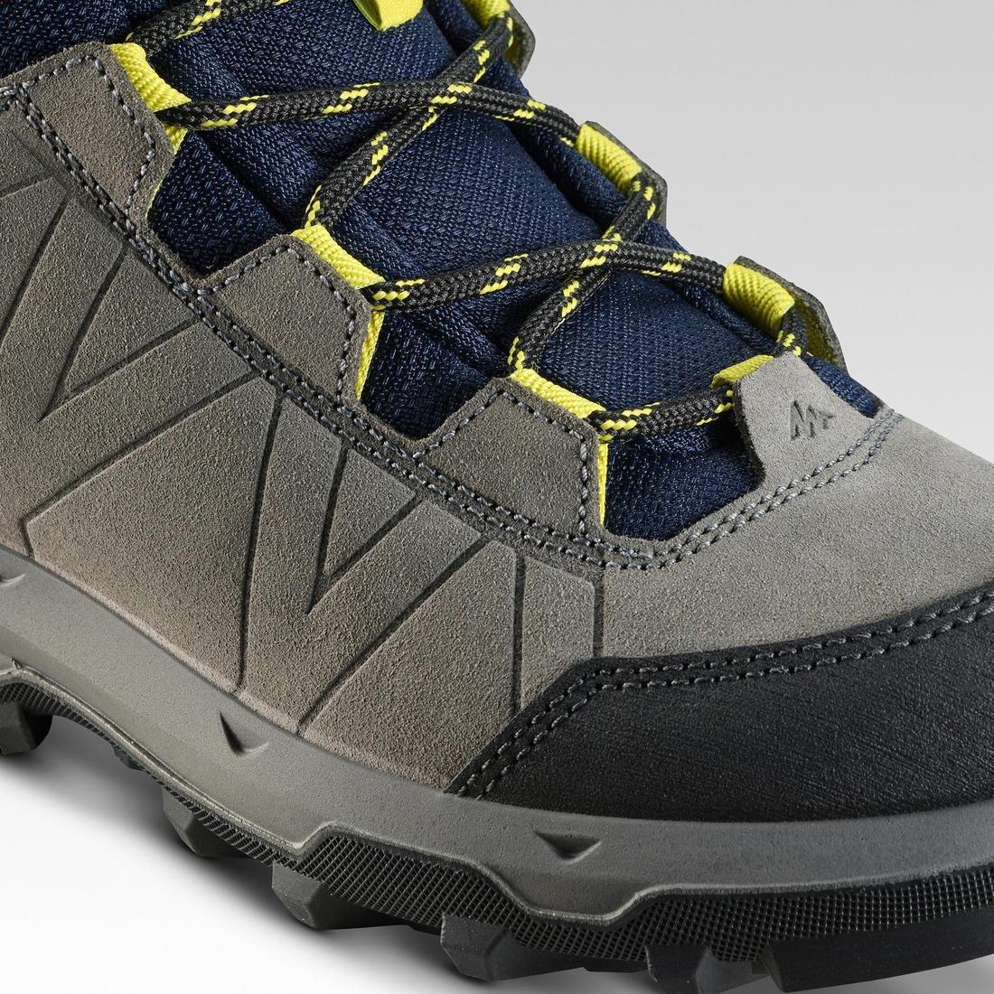 Kids Waterproof Mountain Walking Boots 10-6 MH500, Navy Blue, No Color, medium