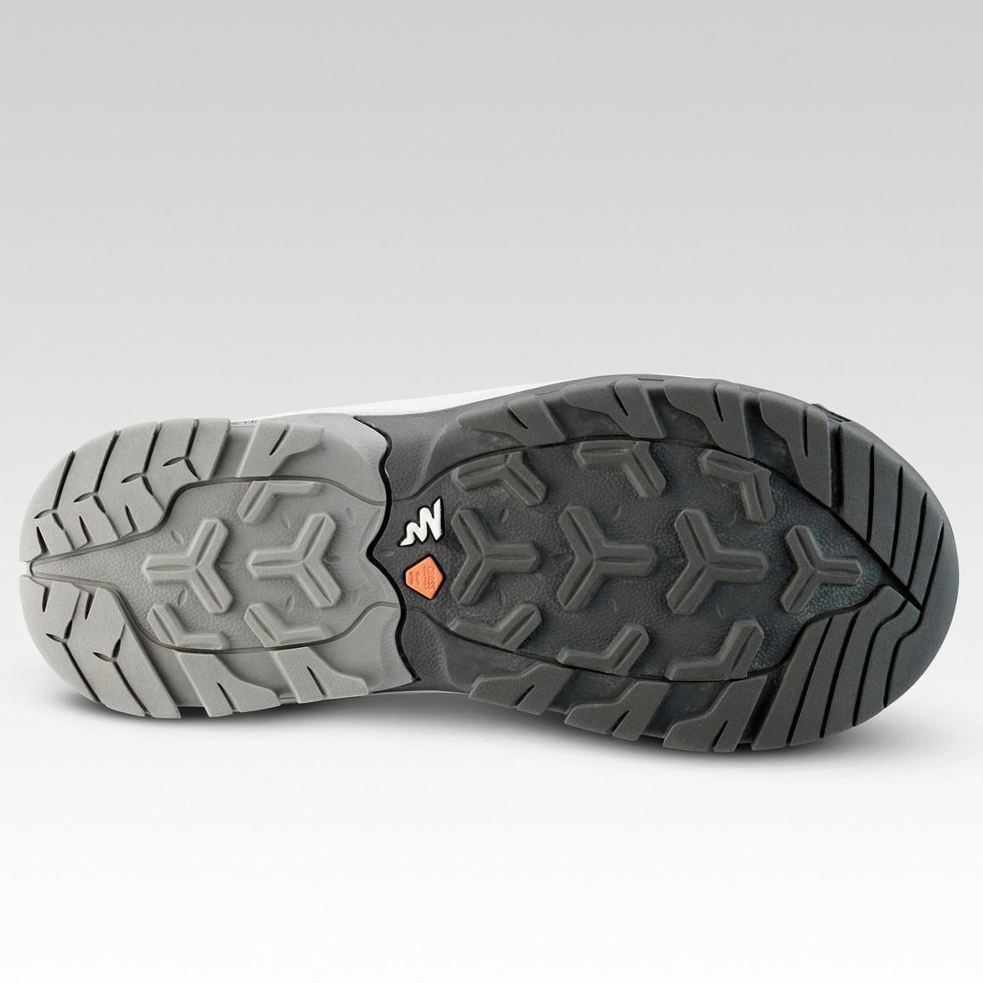 CARBON GREY Children's waterproof lace-up walking shoes  CROSSROCK MID size 3-5 - Grey, , large image number 2