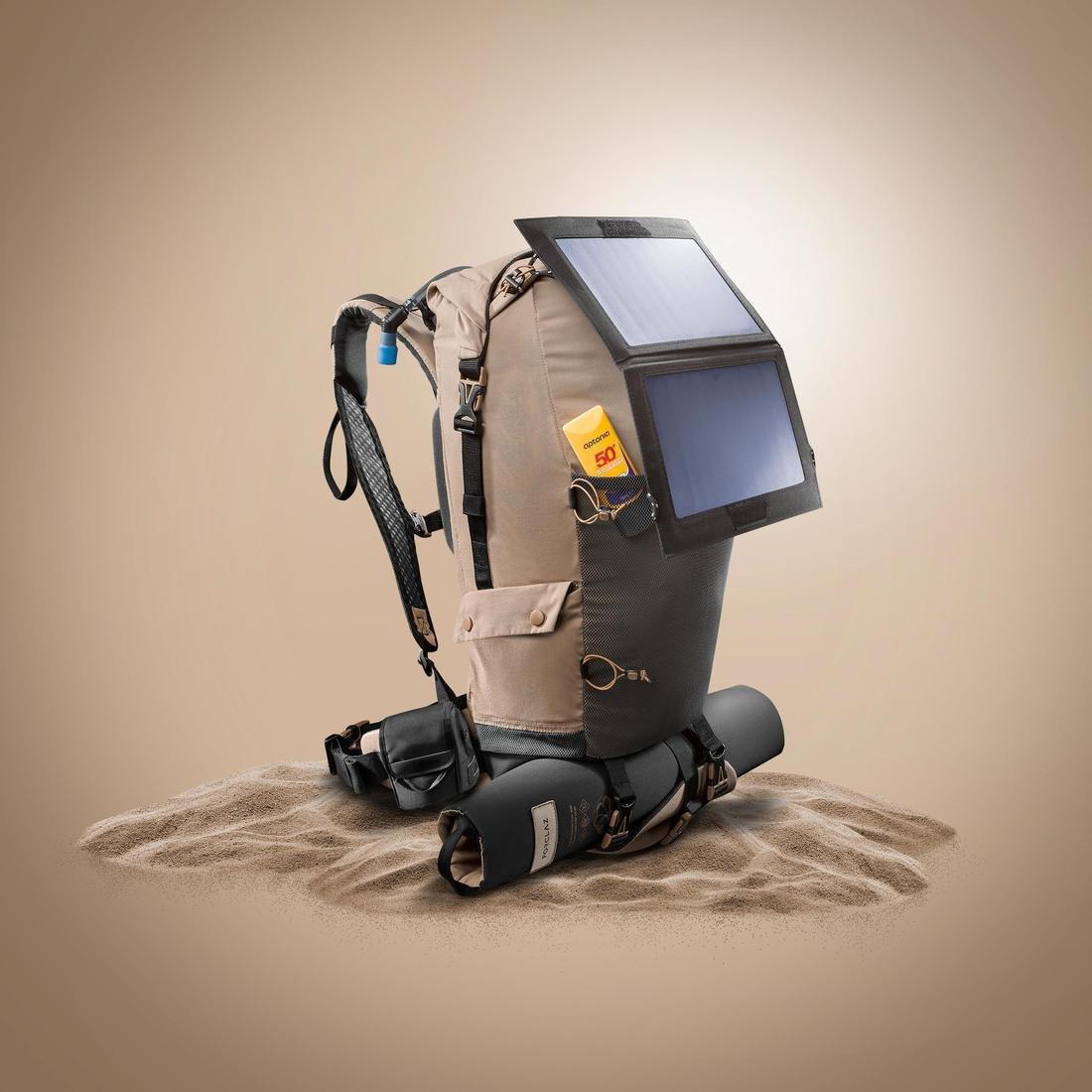 Ventilated Anti-Sand Backpack, Brown, No Color, large image number 2