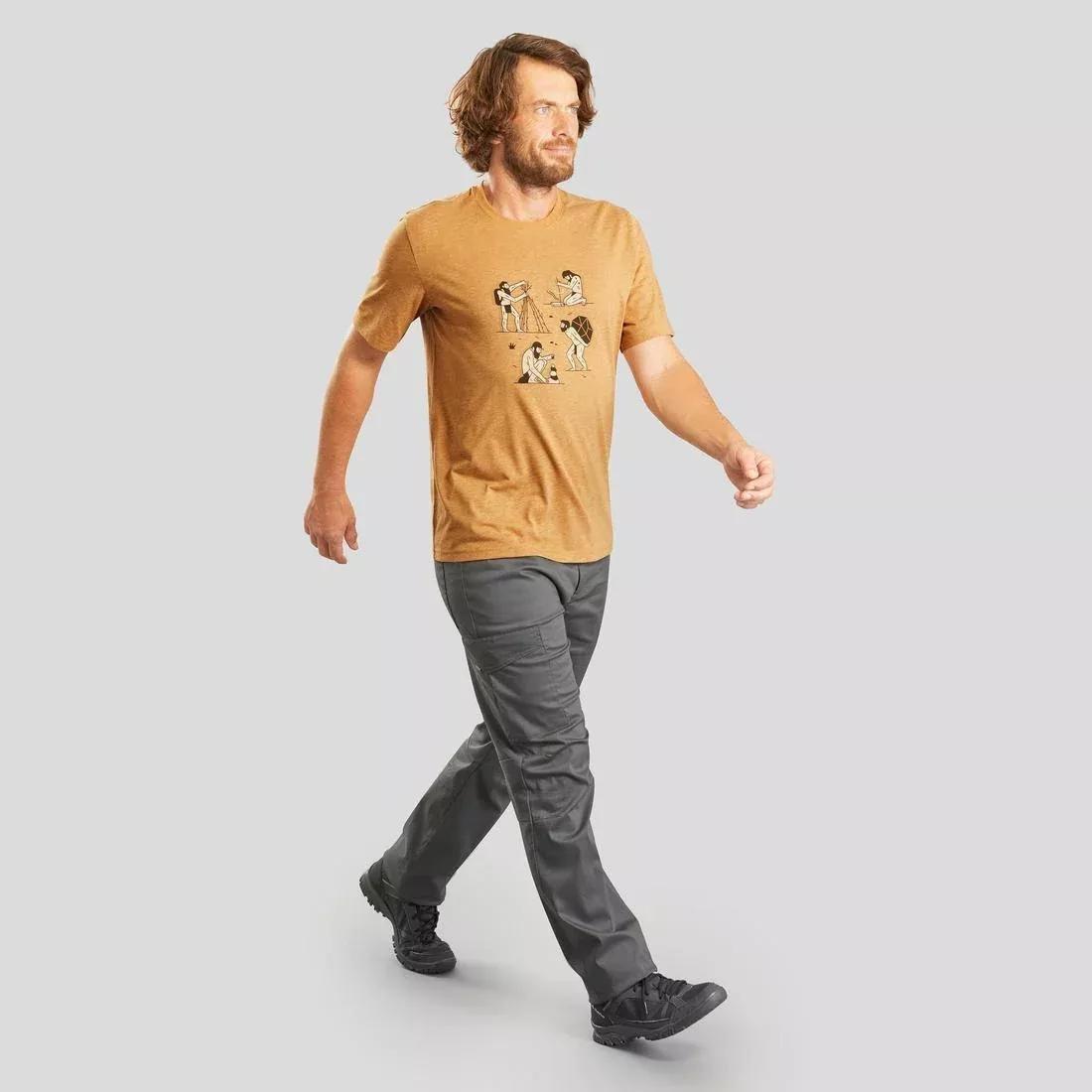 Techtil 100 Short-Sleeved Hiking T-Shirt - Mottled, Hazelnut, No Color, large image number 11