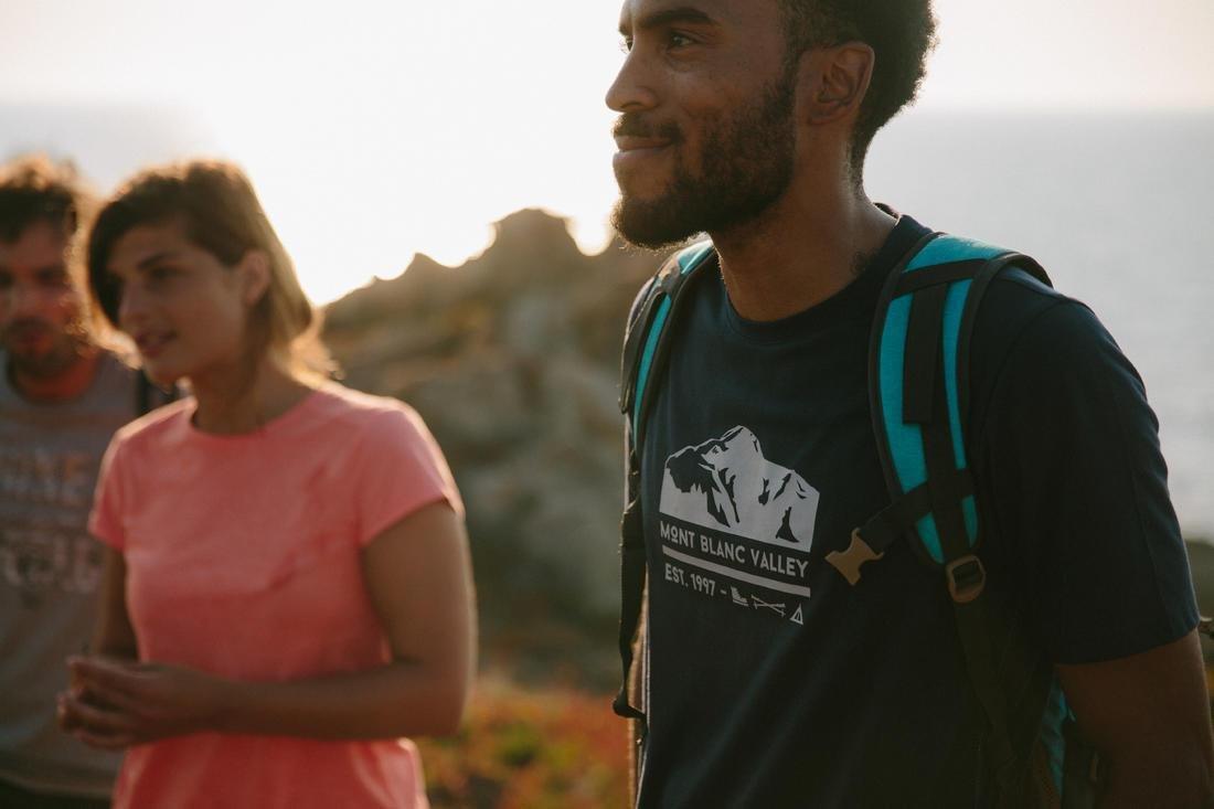 Short-Sleeved Hiking T-Shirt - TechTIL 100, Brown, No Color, large image number 3