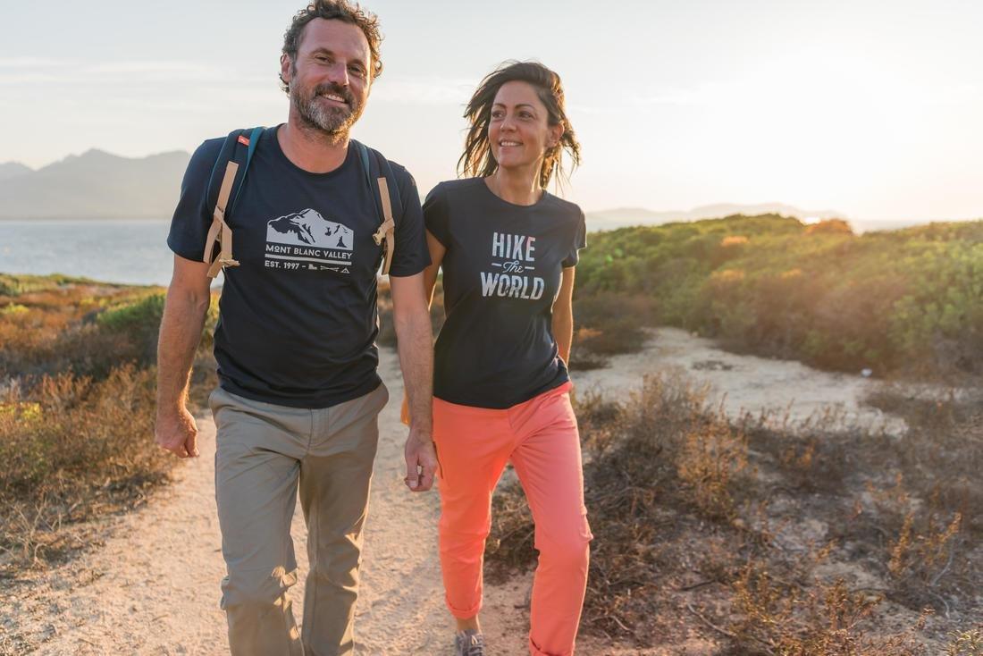 Short-Sleeved Hiking T-Shirt - TechTIL 100, Brown, No Color, large image number 5