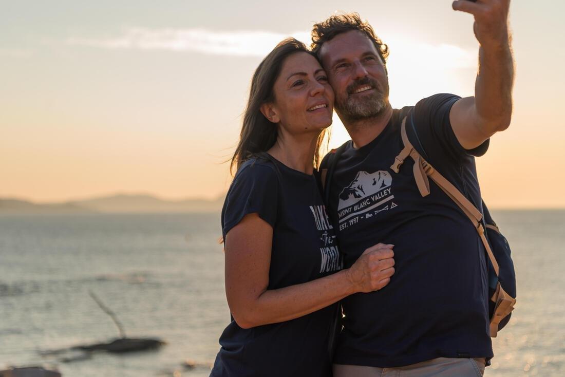 Short-Sleeved Hiking T-Shirt - TechTIL 100, Brown, No Color, large image number 6