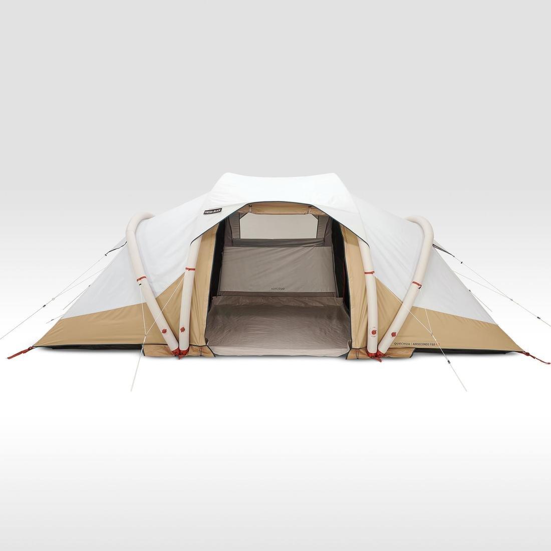 Inflatable Four-Person Tent, Beige, No Color, medium