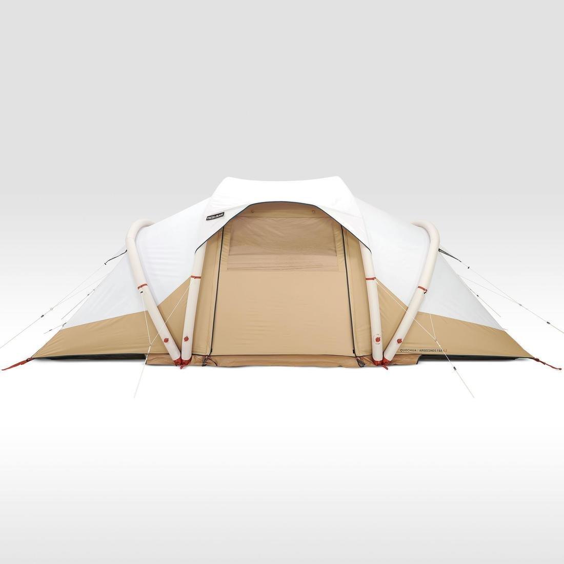 Inflatable Four-Person Tent, Beige, No Color, large image number 4