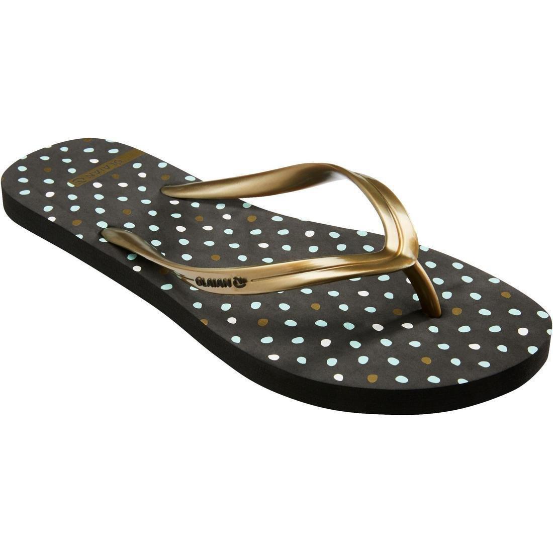 100 Print Womens Flip-Flops, Black, , large image number 14