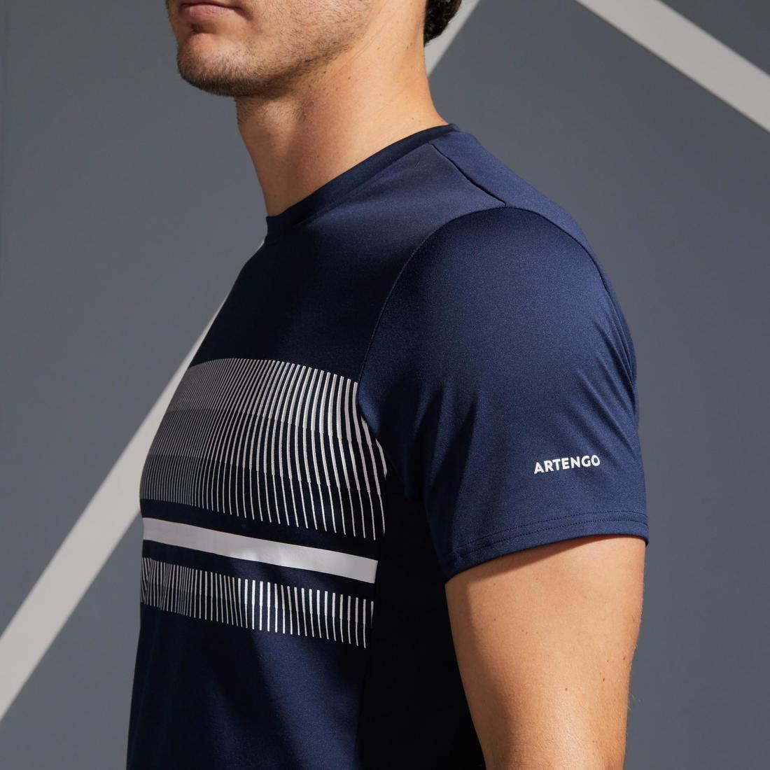 ARTENGO - Men's Tennis T-Shirt TTS100, Navy