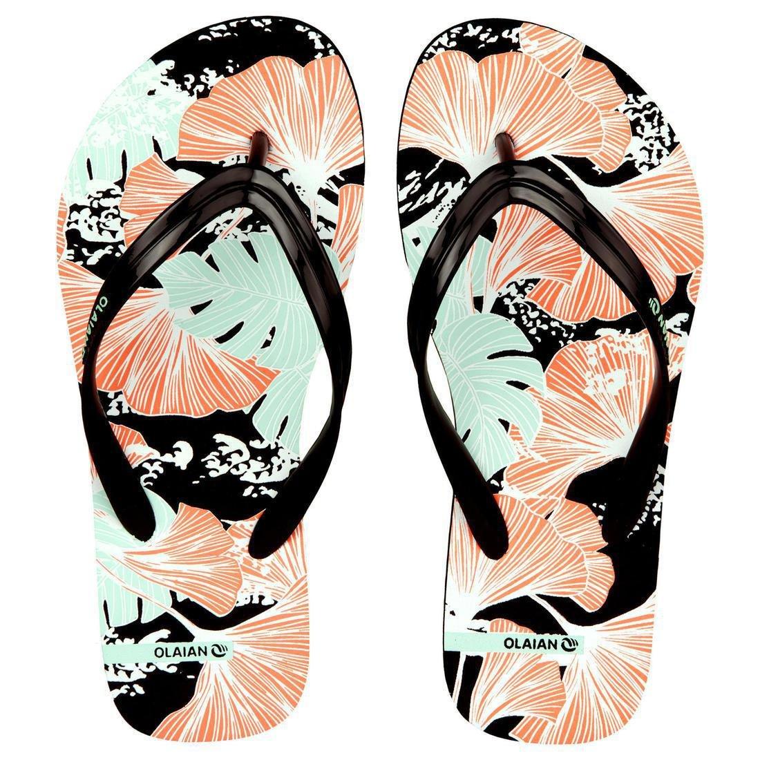TO100 Print Leo Junior Flip-Flops, Black, No Color, large image number 1