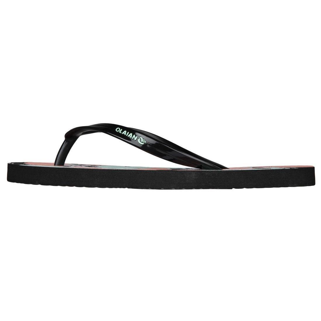 TO100 Print Leo Junior Flip-Flops, Black, No Color, large image number 4