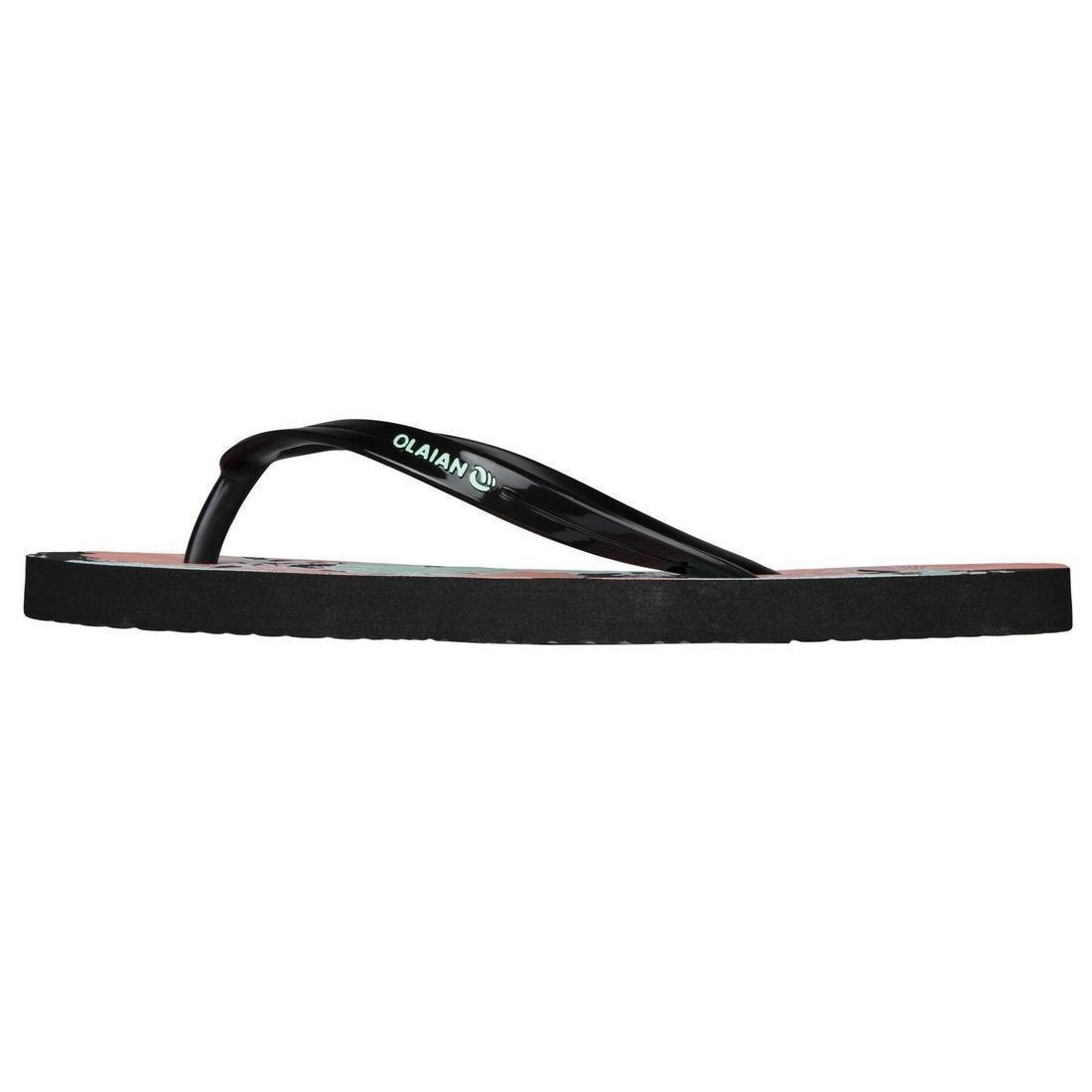 OLAIAN - TO100 Print Leo Junior Flip-Flops, Black