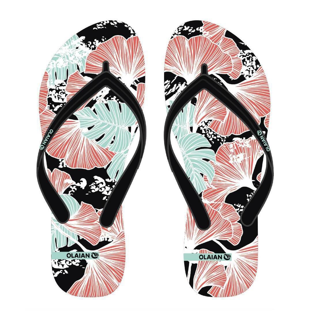 OLAIAN - TO100 Print Leo Junior Flip-Flops, Black