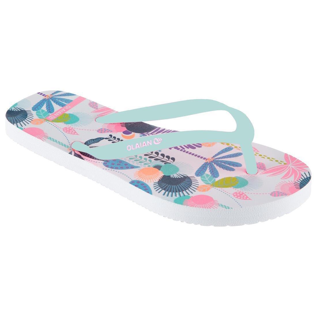 OLAIAN - TO100 Print Leo Junior Flip-Flops, Black