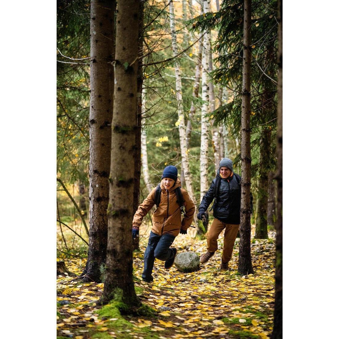 KIDS' 3-in-1 WATERPROOF HIKING JACKET - SH100 WARM + 1?�C - AGES 7-15, macchiato brown, No Color, large image number 10