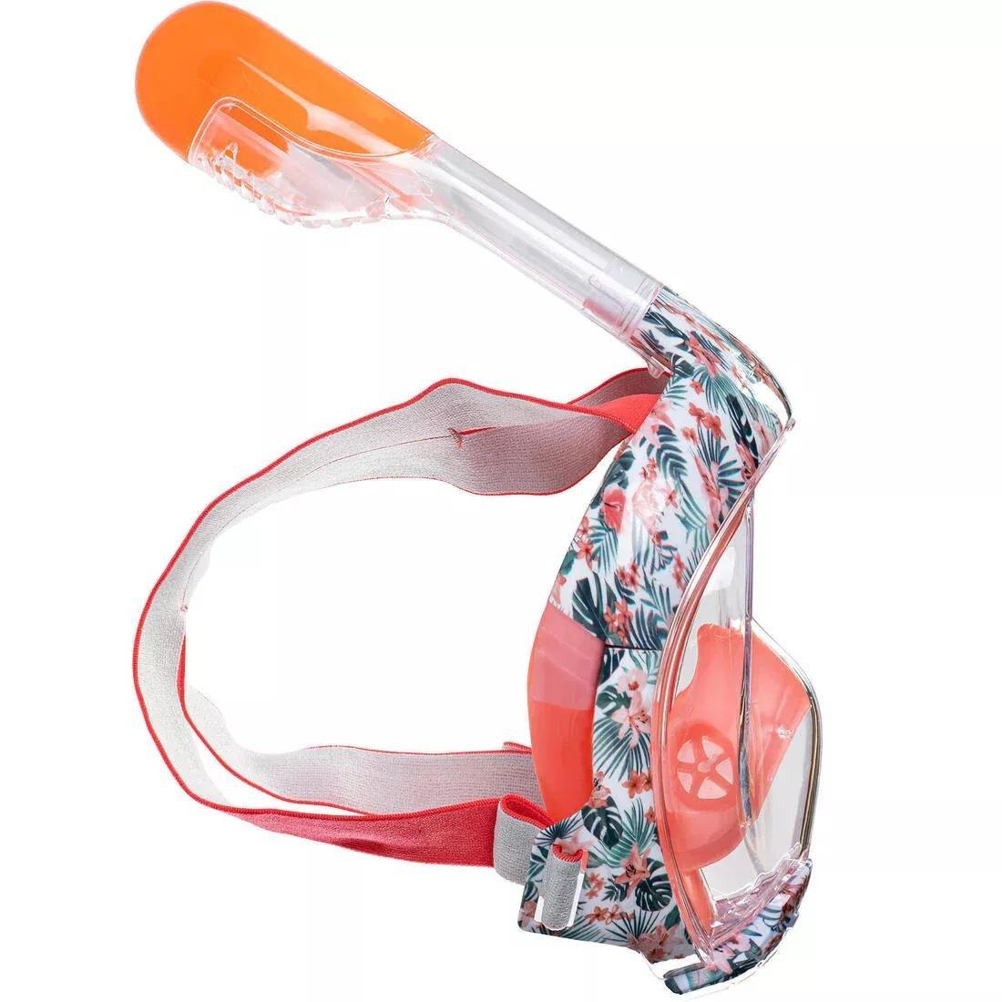 Kids Easybreath Srface Snorkelling Mask, Pink, No Color, large image number 3