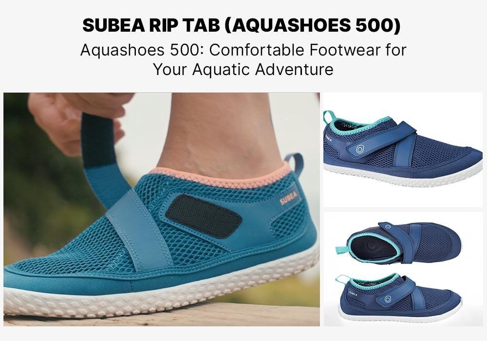 Rip tab Aquashoes for Adults, Aquashoes 500, Deep Navy, No Color, medium