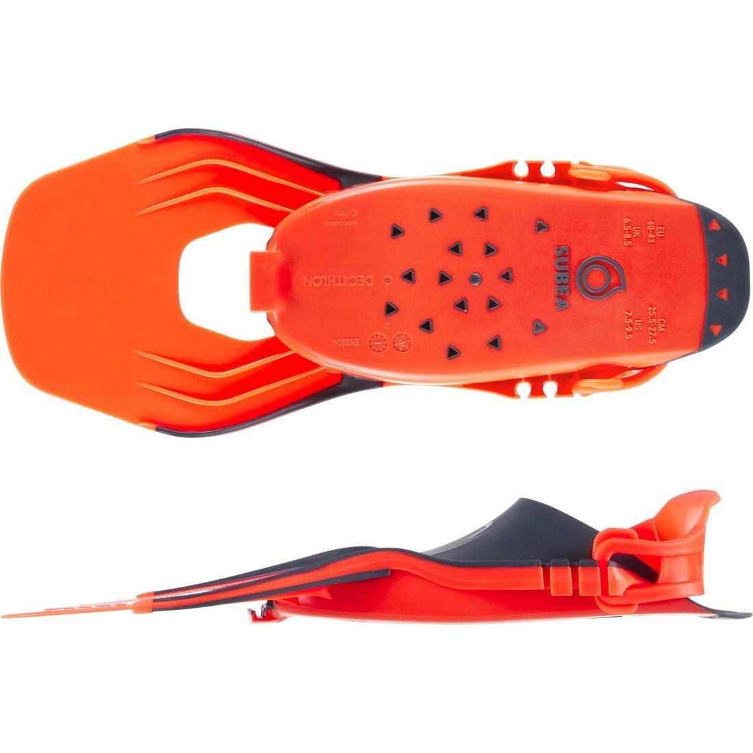 Adult Adjustable Snorkelling Fins Subea Snk 100, Turquoise, , large image number 9