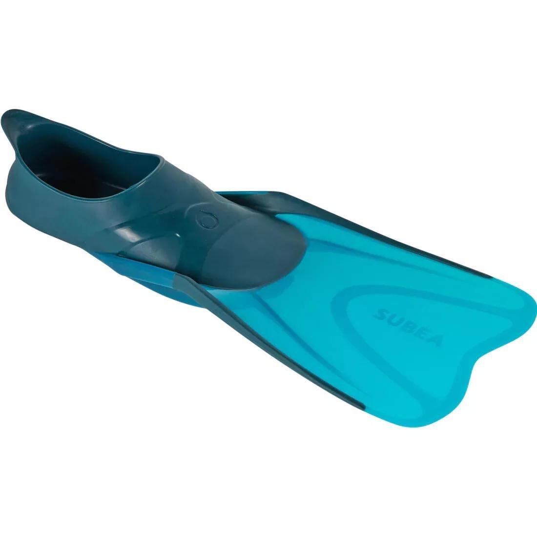 Adult Snorkelling Fins - 520, Navy Blue, No Color, medium