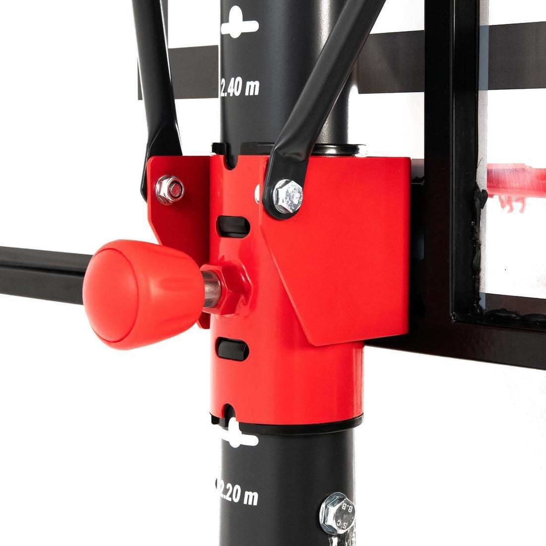 Polycarbonate B100 Easy Basketball Basket Tool-Free Adjustment, Black, No Color, medium