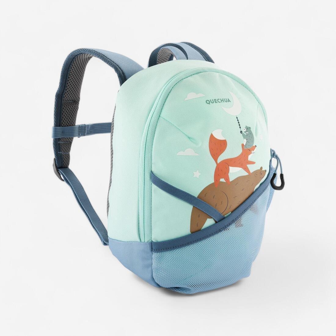 CARIBBEAN TURQUOISE GREEN 5 L kids' small hiking backpack, 2-6 years, MH100, No Color, large image number 6