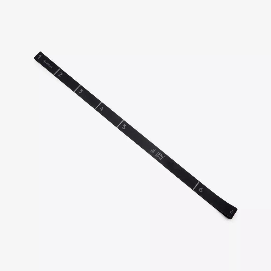 BLACK Fabric Fitness Resistance Band 15 kg - Black, No Color, large image number 0