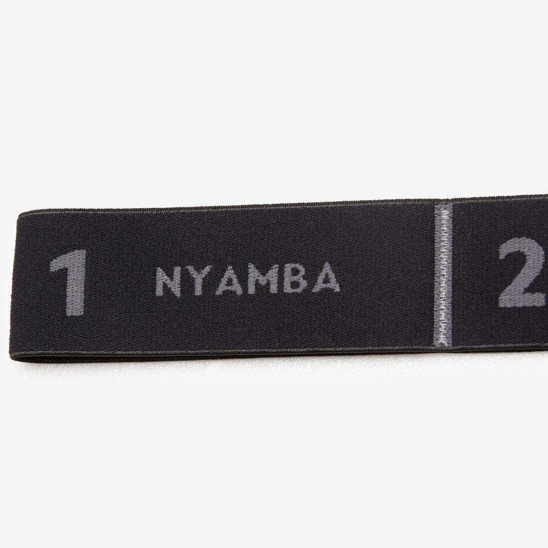 BLACK Fabric Fitness Resistance Band 15 kg - Black, No Color, large image number 4