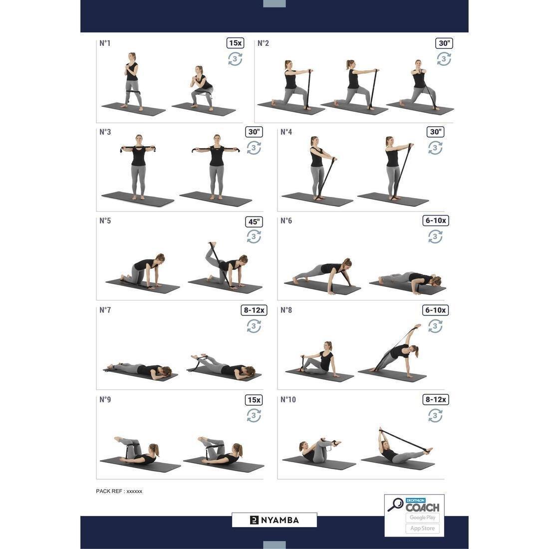 Fabric Fitness Resistance Band - 15 Kg, Black, No Color, large image number 5