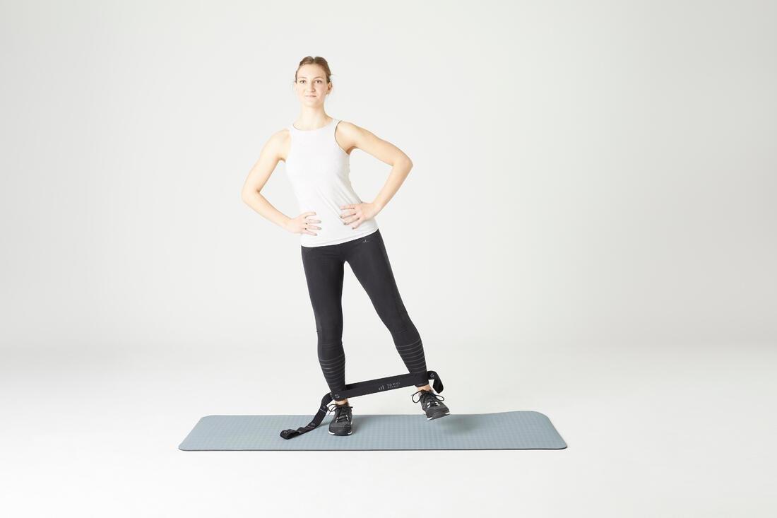 Fabric Fitness Resistance Band - 15 Kg, Black, No Color, large image number 7