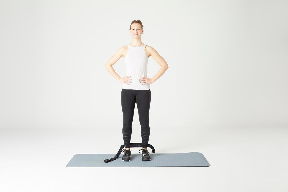 Fabric Fitness Resistance Band - 15 Kg, Black, No Color, large image number 10