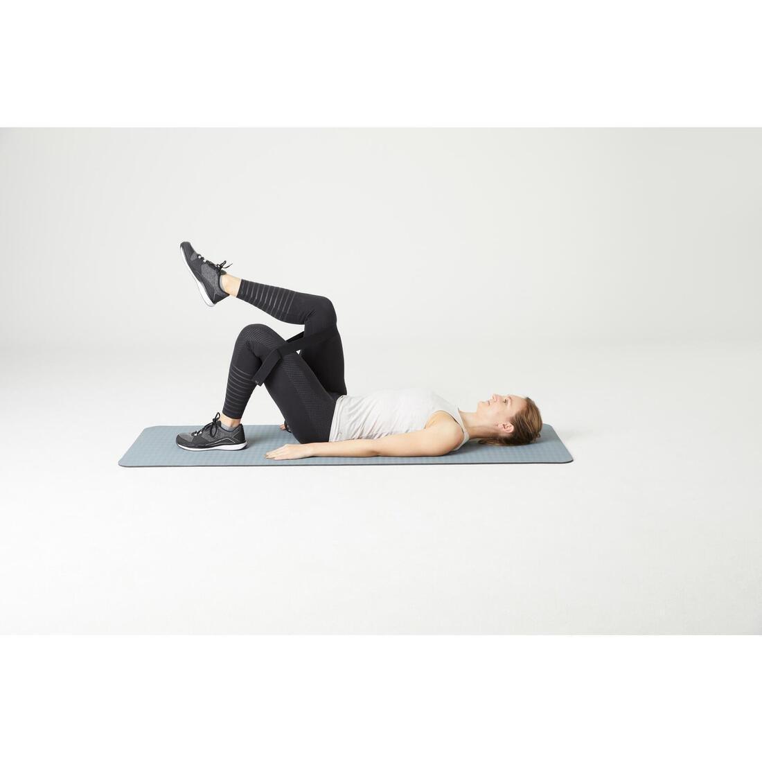 BLACK Fabric Fitness Resistance Band 15 kg - Black, No Color, large image number 11