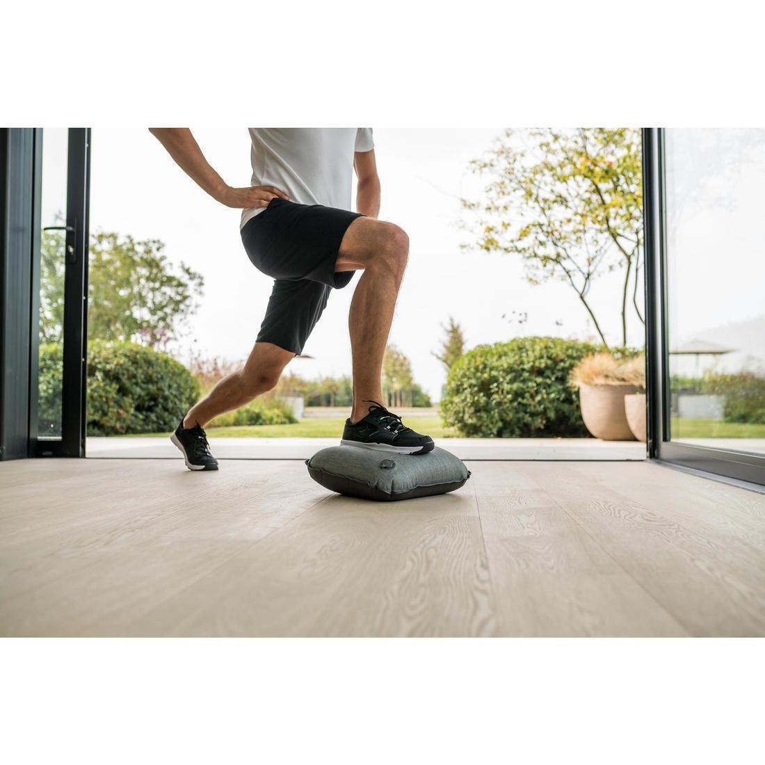 Adjustable Fabric Back Mobility Balance Cushion, Charcoal Grey, No Color, large image number 3
