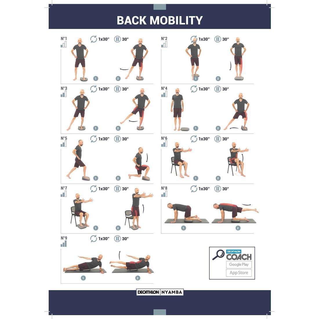 Adjustable Fabric Back Mobility Balance Cushion, Charcoal Grey, No Color, large image number 5