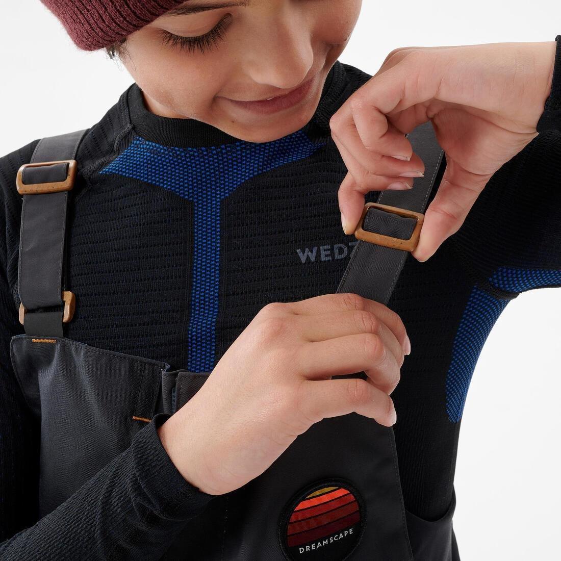 Kids Boys Durable Snowboard Salopettes - Bib 500, Grey, , large image number 5