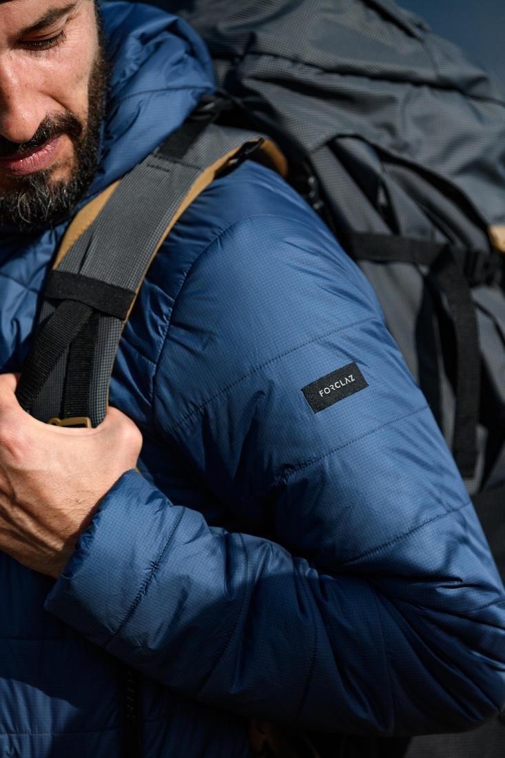Men's  Synthetic Mountain Trekking Padded Jacket - Mt100 Hooded - 5 C, Black, , large image number 1