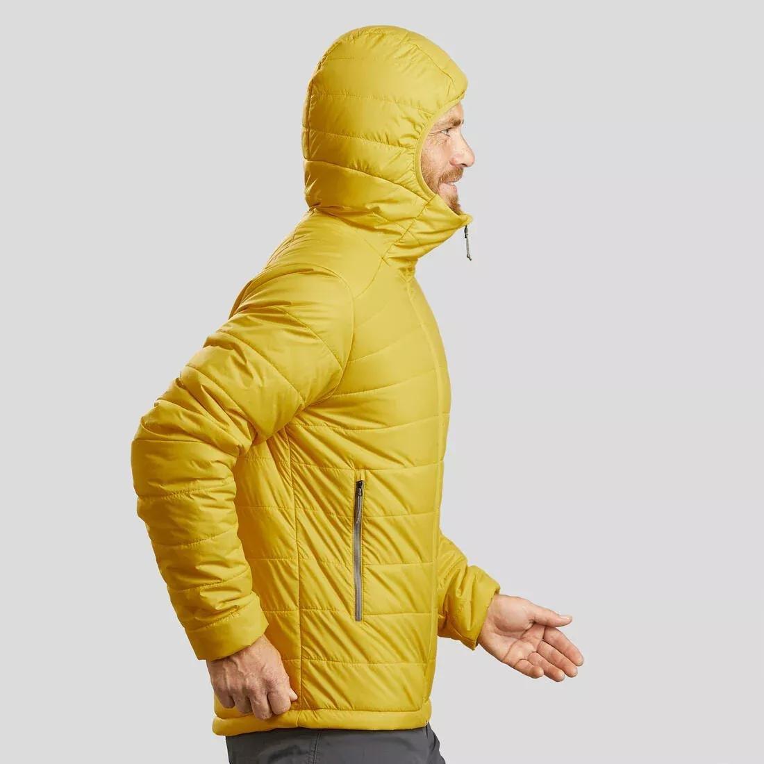 Men Synthetic Mountain Trekking Hooded Padded Jacket - Mt100 - 5C, Grey, , large image number 4