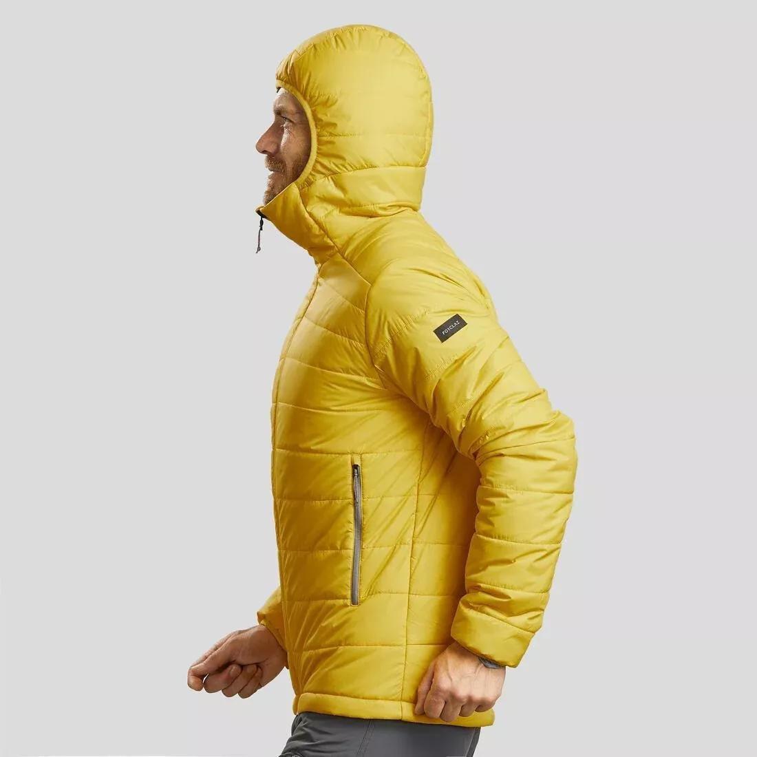 Men Synthetic Mountain Trekking Hooded Padded Jacket - Mt100 - 5C, Grey, , large image number 5