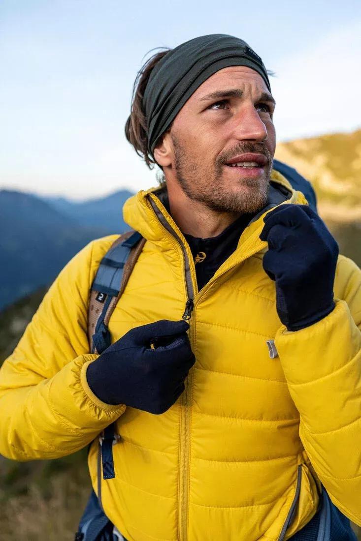 Men Synthetic Mountain Trekking Hooded Padded Jacket - Mt100 - 5C, Grey, , large image number 9