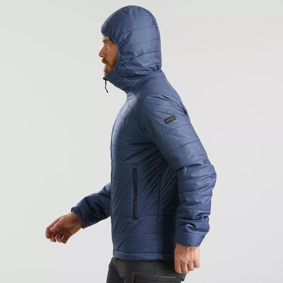 Men Synthetic Mountain Trekking Hooded Padded Jacket - Mt100 - 5C, Grey, , large image number 11