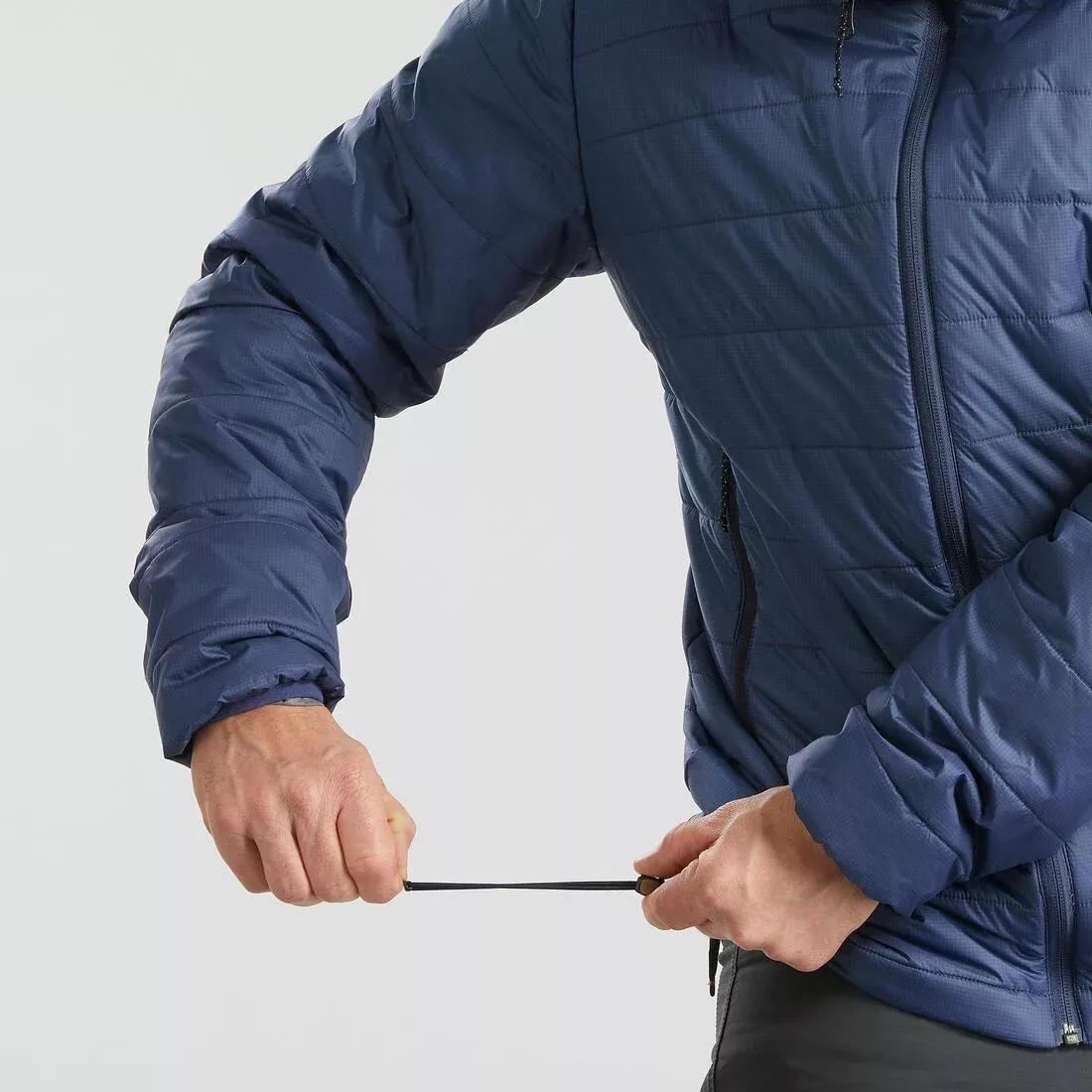 Men Synthetic Mountain Trekking Hooded Padded Jacket - Mt100 - 5C, Grey, No Color, large image number 13