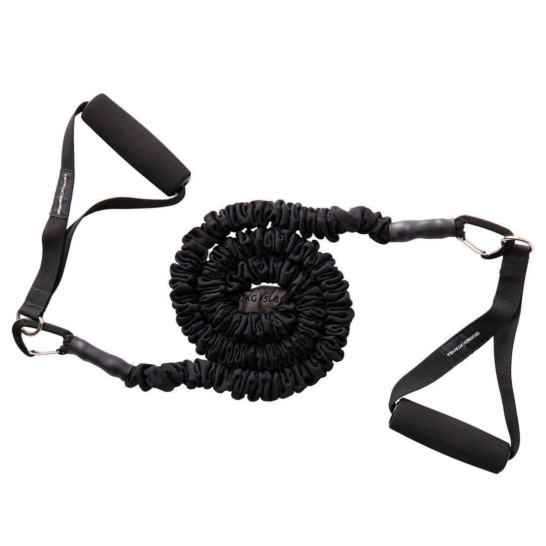 Fitness High Resistance Band with Handles, Black, No Color, large image number 1