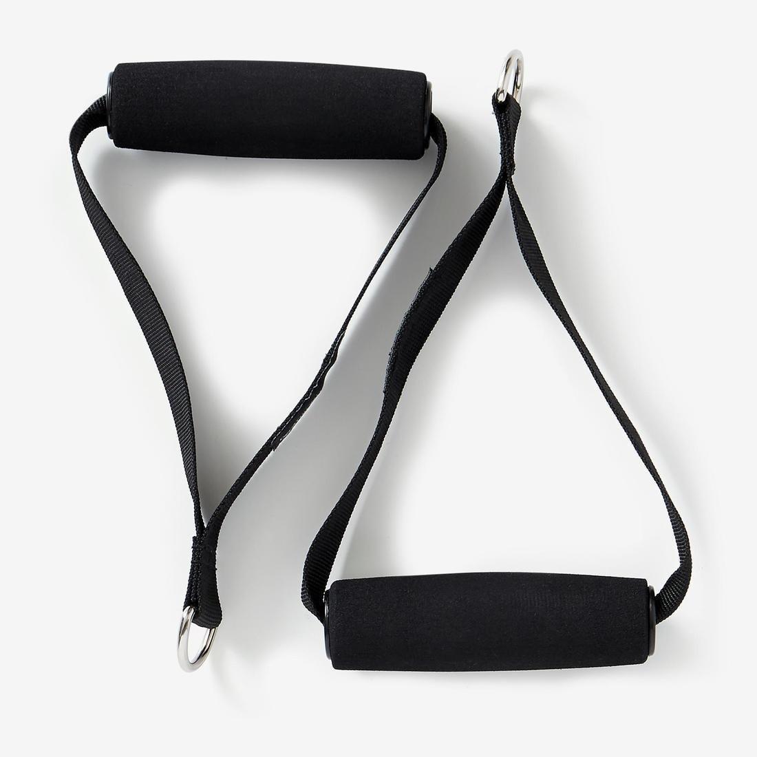 Fitness High Resistance Band with Handles, Black, No Color, large image number 4