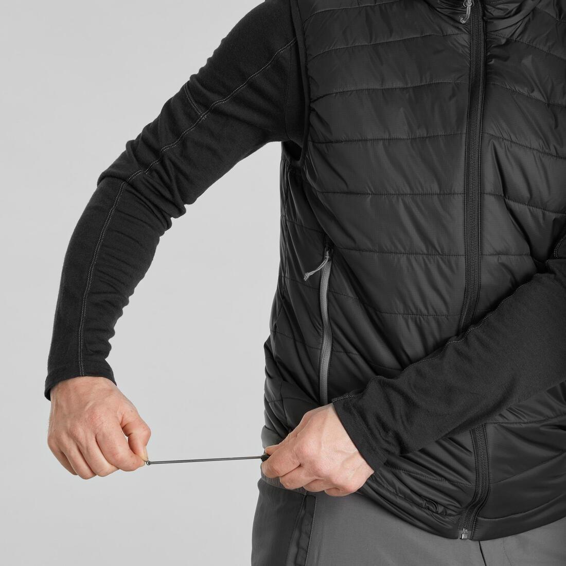 Men's  Padded Sleeveless Jacket, Black, , large image number 4