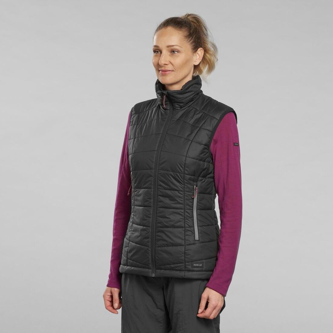 Women's   Sleeveless Padded Jacket, Black, No Color, medium