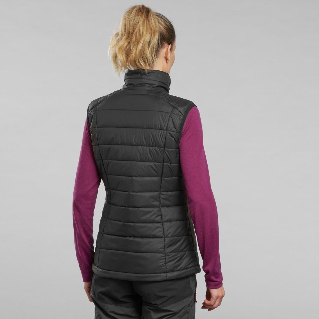 Women's   Sleeveless Padded Jacket, Black, No Color, medium