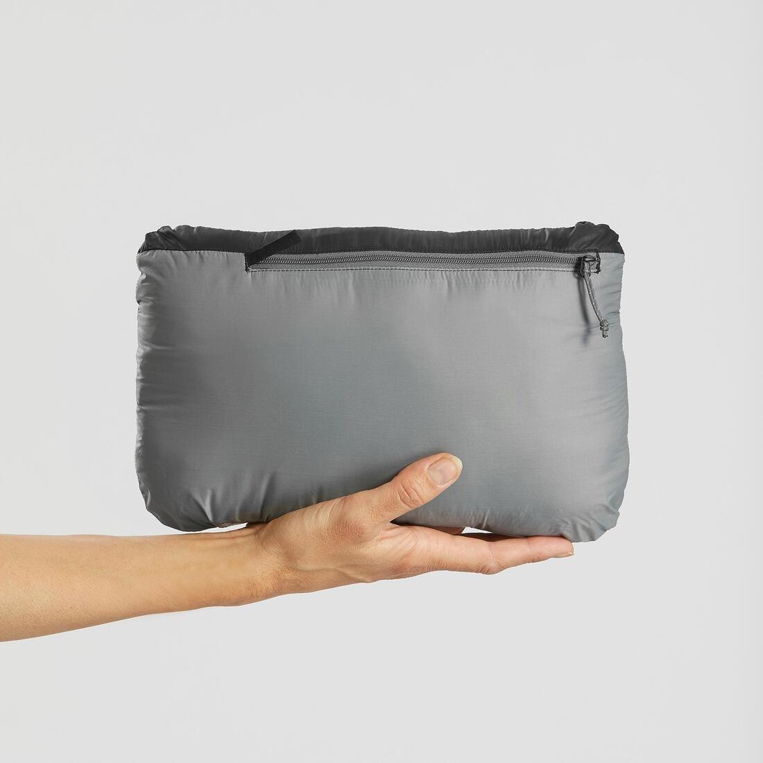 Women Mountain Trekking Padded Jacket With Hood - Mt100, Black, No Color, large image number 5